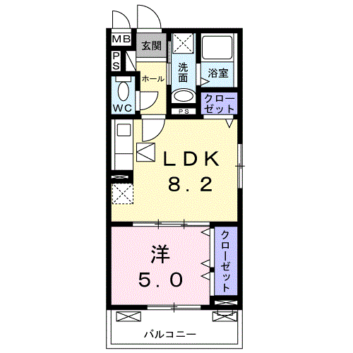 サギタリウス レオ Ⅱ(1LDK/1階)の間取り写真
