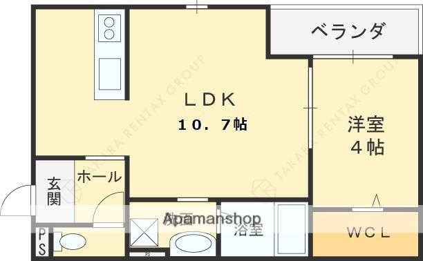 アート樟葉(1LDK/3階)の間取り写真