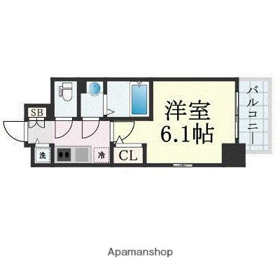 エスリード ザ・グラン大阪ノース(1K/10階)の間取り写真