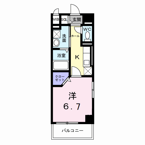 オリエントレジデンス門真殿島町(1K/4階)の間取り写真