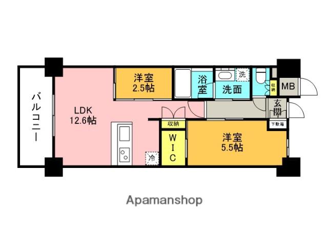 LIVECASA西宮(2LDK/5階)の間取り写真