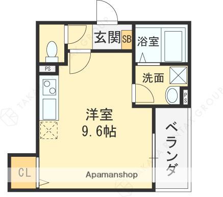 コティ光善寺(ワンルーム/1階)の間取り写真