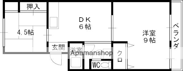 マンション和光(2DK/4階)の間取り写真