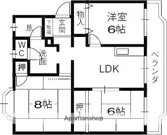メゾンテック(3LDK/3階)の間取り写真