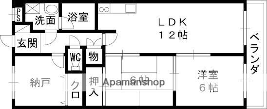 マーブルハイツ東和(3LDK/2階)の間取り写真
