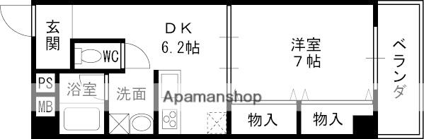 メゾン交楽園参番館(1DK/3階)の間取り写真