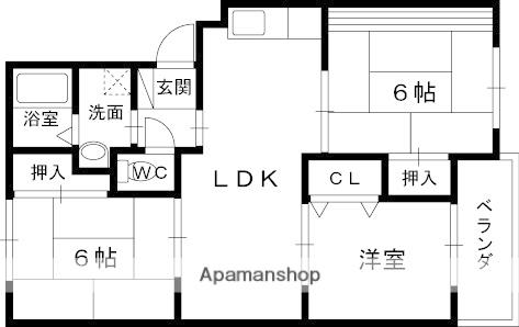 メゾンデクルール(3LDK/1階)の間取り写真