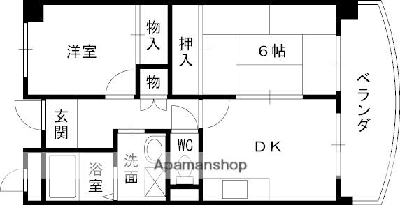 スターリングハイツ(2DK/5階)の間取り写真
