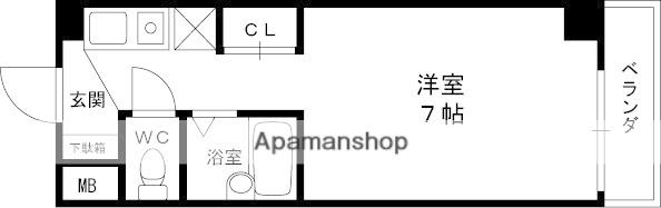 スカイパレス有馬(1K/5階)の間取り写真