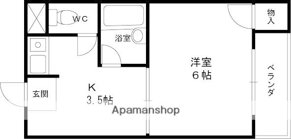 寿ハイツ(1K/3階)の間取り写真