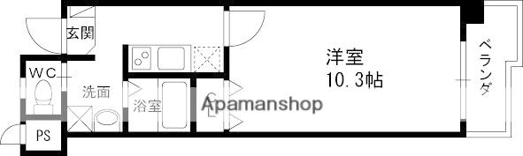 LOBELIA COURT(1K/3階)の間取り写真