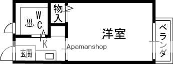 シャンテー招提(1K/3階)の間取り写真