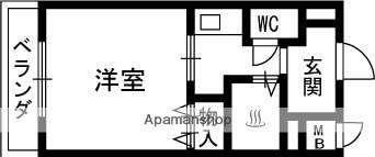 ラフォーレ枚方Ⅱ(1K/3階)の間取り写真