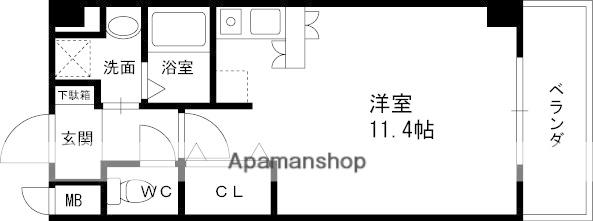 Mプラザ津田駅前十番館(ワンルーム/2階)の間取り写真