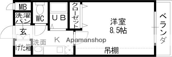 Mプラザ津田駅前十番館(1K/2階)の間取り写真