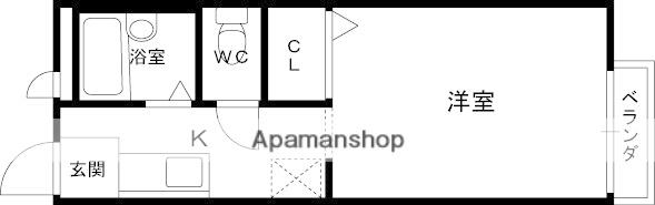 ハイツANJU(1K/1階)の間取り写真