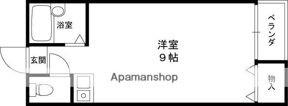 スクエアコート津田(ワンルーム/2階)の間取り写真