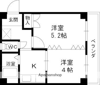 Mプラザ津田駅前7(2K/3階)の間取り写真