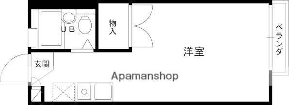 ハイツ北松川(1K/2階)の間取り写真