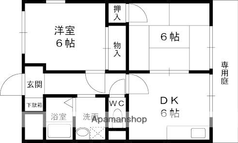 ラ・メールサノ(2DK/1階)の間取り写真