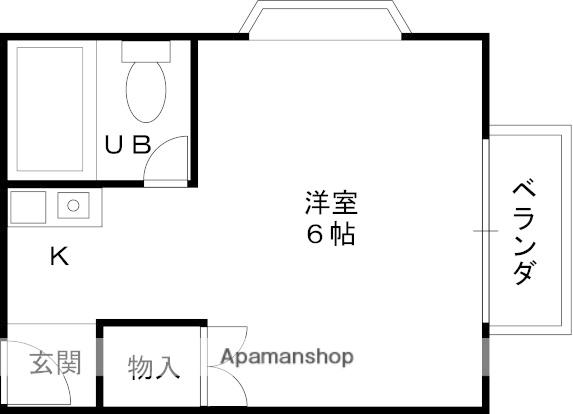 ハイツベルエール(1K/2階)の間取り写真