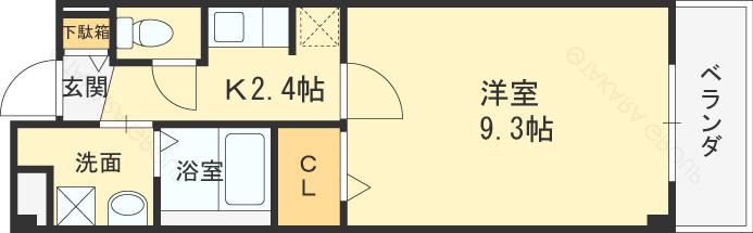 エストレージャ(1K/2階)の間取り写真