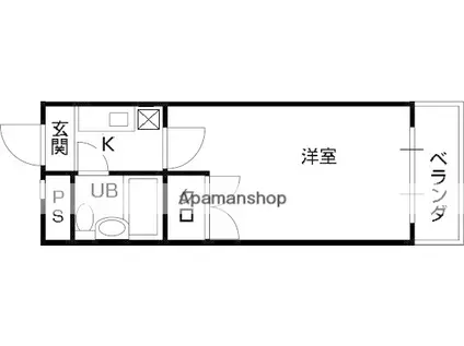 ダイドーメゾン園田2(1K/1階)の間取り写真