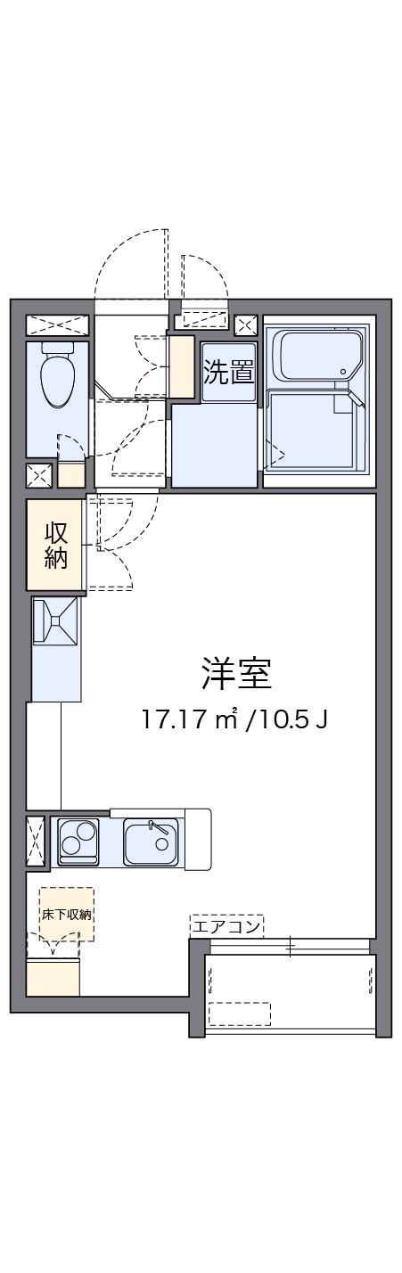 レオネクストケイスピリット桜坂(ワンルーム/1階)の間取り写真