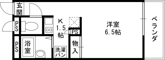 レオパレスドリームⅢ(1K/2階)の間取り写真
