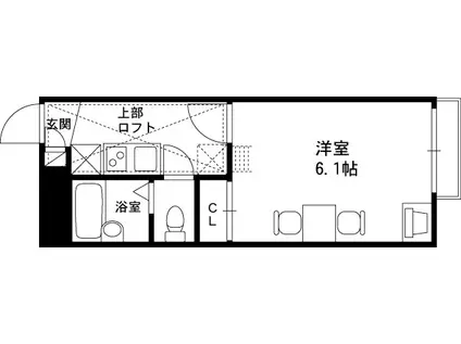 レオパレスフローリッシュ(1K/2階)の間取り写真