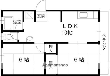 わしおマンション(2LDK/3階)の間取り写真