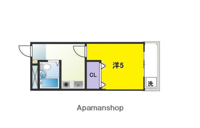 アルハウス諏訪(ワンルーム/4階)の間取り写真
