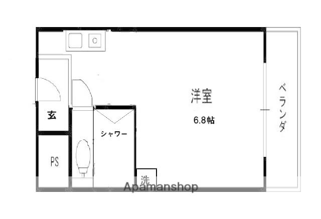 レナジア大東(ワンルーム/1階)の間取り写真