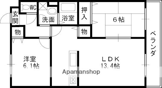メゾンドフルール(2LDK/2階)の間取り写真
