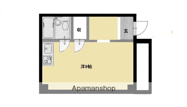 メゾン深野(ワンルーム/1階)の間取り写真