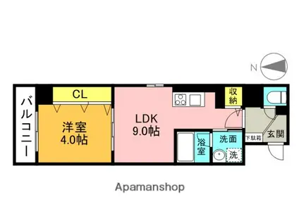 シェルズ高槻(1LDK/8階)の間取り写真