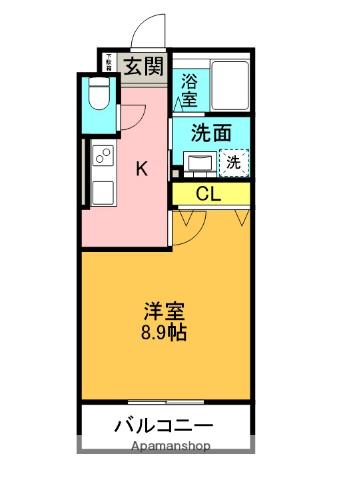 吉泉さくらマンション(1K/1階)の間取り写真