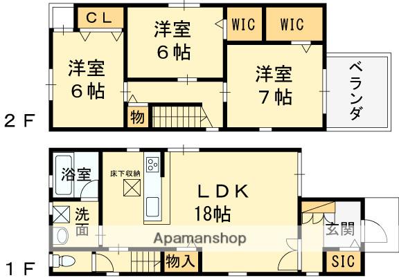 大阪メトロ今里筋線 新森古市駅 徒歩9分 2階建 築5年(3LDK)の間取り写真