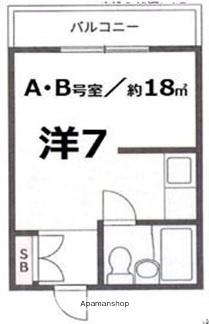 ローレンスハイム(ワンルーム/2階)の間取り写真