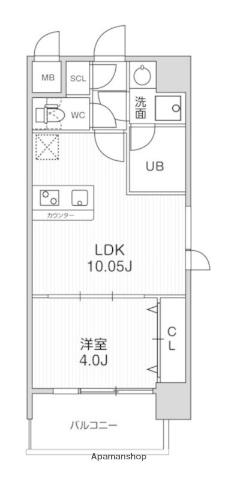 SK RESIDENCES 放出(1LDK/4階)の間取り写真