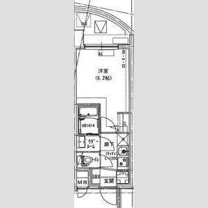 ALIVIS放出(1K/10階)の間取り写真