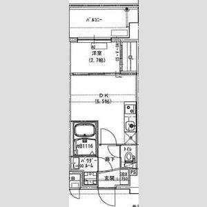 ALIVIS放出(1DK/11階)の間取り写真