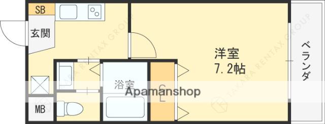 AILE放出(1K/3階)の間取り写真