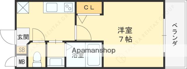 AILE放出(1K/3階)の間取り写真