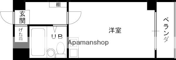 メゾン横堤(ワンルーム/2階)の間取り写真