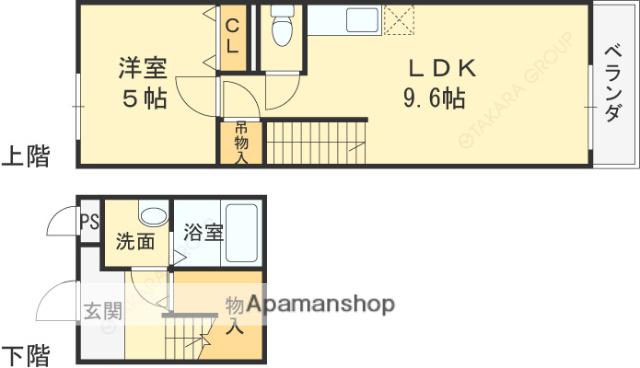 トリアノン東中浜(1LDK/3階)の間取り写真