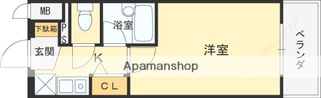 エスリード梅田新道第2(1K/9階)の間取り写真