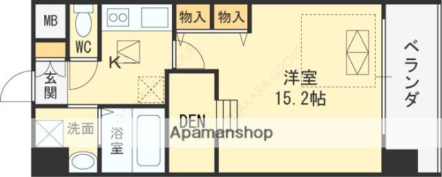 ノース VILLAGE BIRTH PLACE(1K/6階)の間取り写真