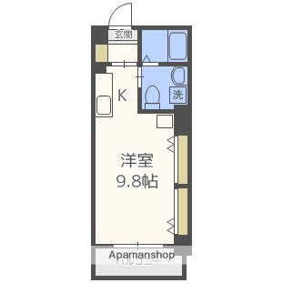 WILLDO海老江(ワンルーム/4階)の間取り写真
