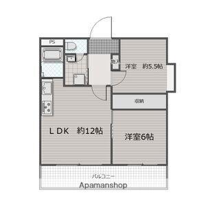 同心サワダハイツ(3LDK/4階)の間取り写真
